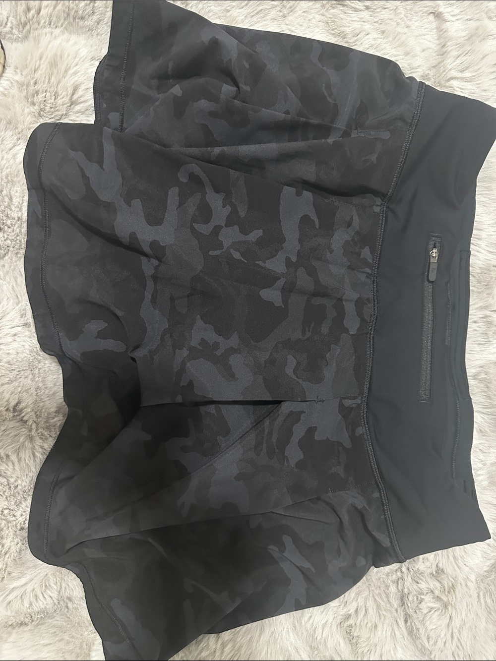 lululemon Black Long Athletic Shorts with Wide Waistband